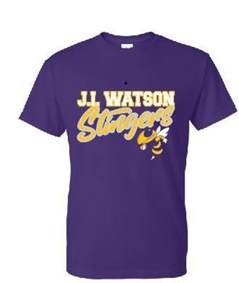 Picture of J.I. Watson Elementary PURPLE MASCOT SHORT sleeve t-shirt