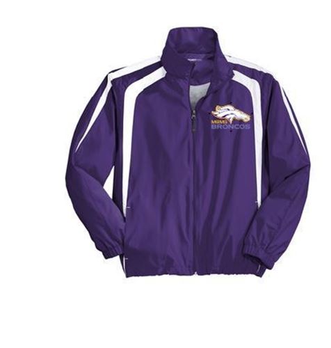 Picture of Moss Bluff Middle School Full Zip PURPLE Wind Jacket