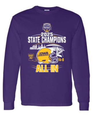 Picture of Iowa High School Football STATE CHAMPIONS Shirt - LONG Sleeve